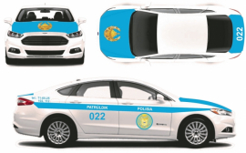Новые эмблемы патрульных автомобилей представили в МВД Казахстана